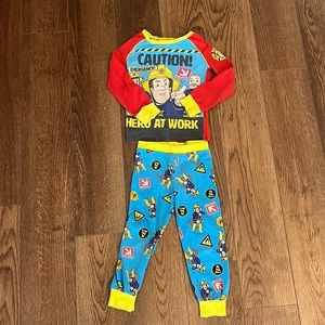 Boys size 5 Fireman Sam PJs
